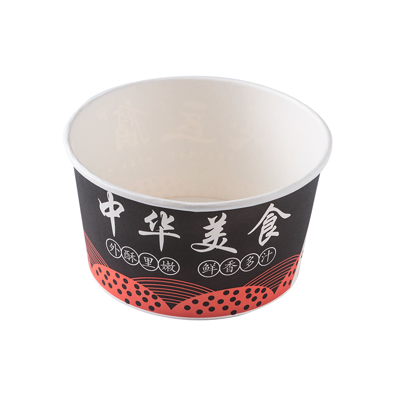 170gsm 680ml Environmental white salad paper bowl