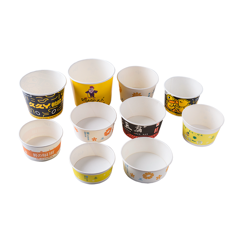 170gsm 550ml Microwaveable white paper bowl details